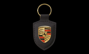 Porte-clés armoiries Porsche noir