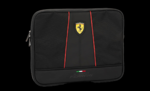 Housse d'ordinateur Ferrari en nylon technique avec fermetures éclair étanches